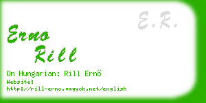 erno rill business card
